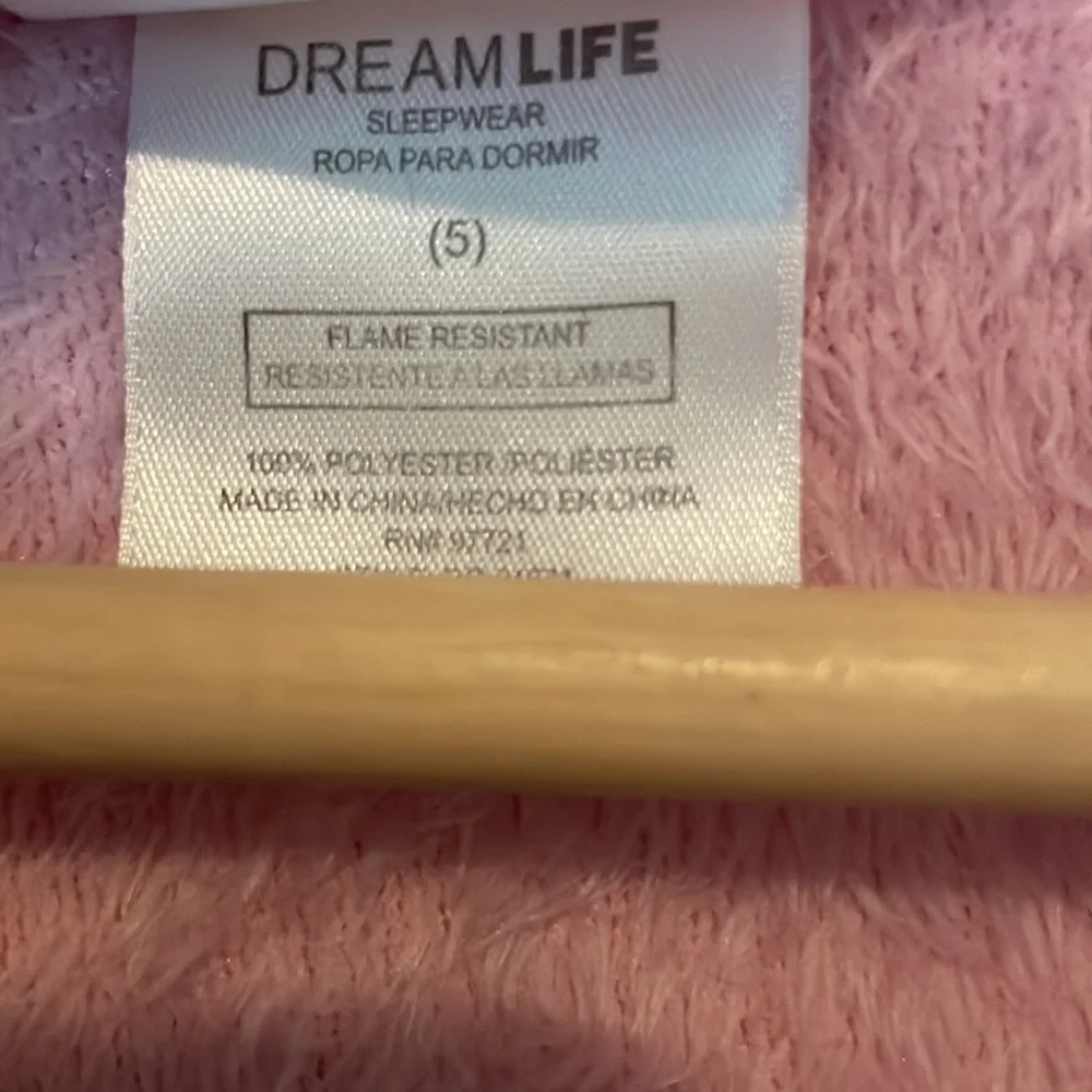 Dreamlife Fluffy Pink Ruffle Robe Size 5 - Picture 3 of 4